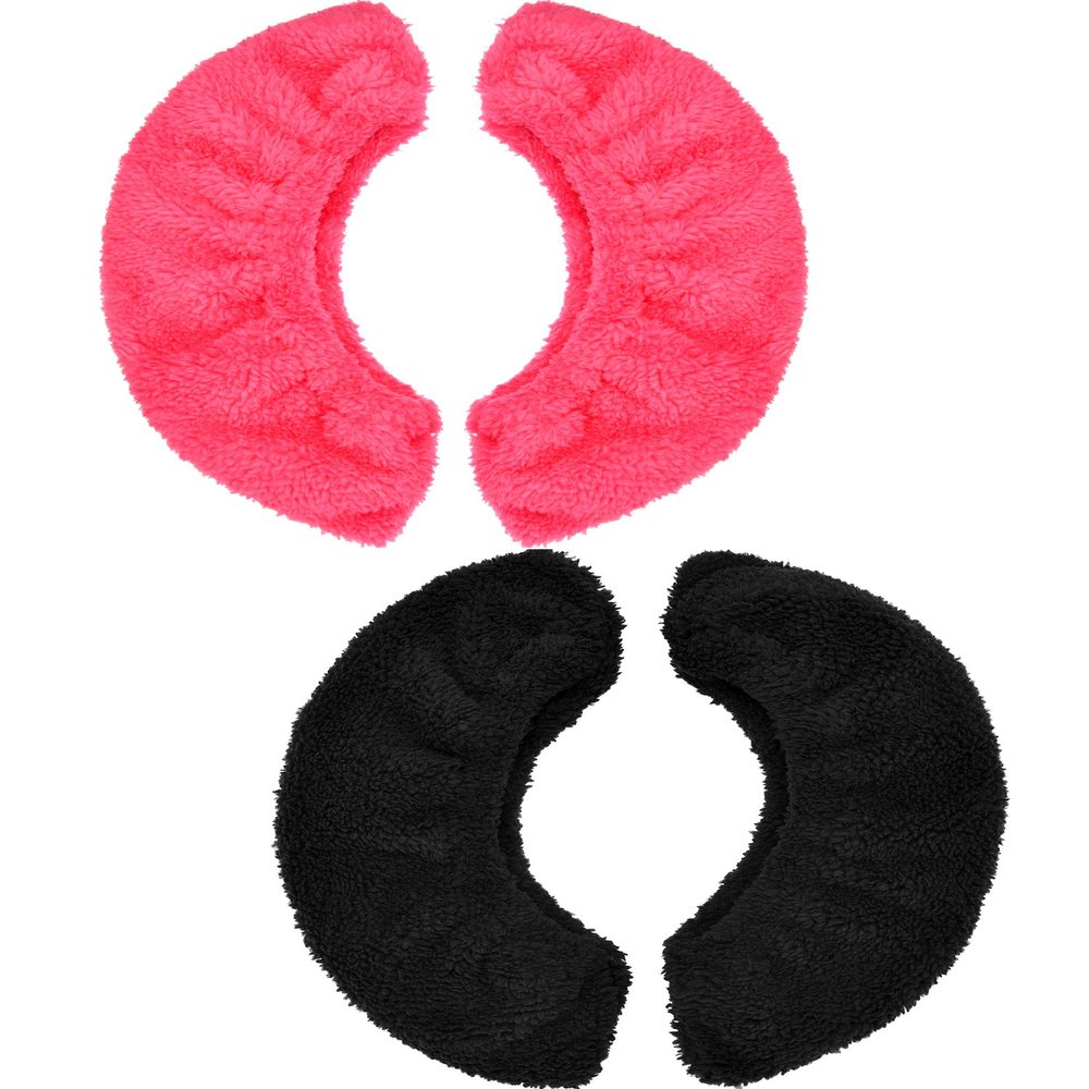 Blulu 2 Pairs Ice Skate Covers for Blades Skate Blade Covers Protector Guards for Hockey Figure Accessories(Black and Rose Red,S)