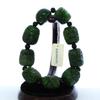 0.9" China Certified Nature Hetian Nephrite Jade Hand Carved Rohan Bangle Bracelet 3781 view 1