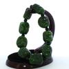 0.9" China Certified Nature Hetian Nephrite Jade Hand Carved Rohan Bangle Bracelet 3781 view 2