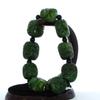 0.9" China Certified Nature Hetian Nephrite Jade Hand Carved Rohan Bangle Bracelet 3781 view 3