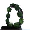 0.9" China Certified Nature Hetian Nephrite Jade Hand Carved Rohan Bangle Bracelet 3781 view 4