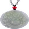 2.1"China Certified Grade A Nature Hisui Jadeite Jade Laughing Buddha Necklace Pendants view 1