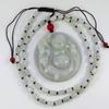 2.1"China Certified Grade A Nature Hisui Jadeite Jade Laughing Buddha Necklace Pendants view 3