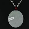 2.1"China Certified Grade A Nature Hisui Jadeite Jade Laughing Buddha Necklace Pendants view 4