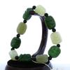 0.8" Bangle Bracelet China Certified Nature Hetian Nephrite Jade Wealth Rohan Hand Carved Bangle Bracelets 3779 view 4