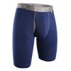 2UNDR Swing Shift 9" Long Leg Boxer Briefs for Men | Mens Pouch Underwear with Patented Joey Pouch | Modal Underwear Men | Moisture Wicking Navy/Grey view 1