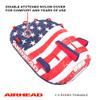 Airhead Stars and Stripes 2, 1-2 Rider Towable Tube for Boating,Red / White / Blue view 2