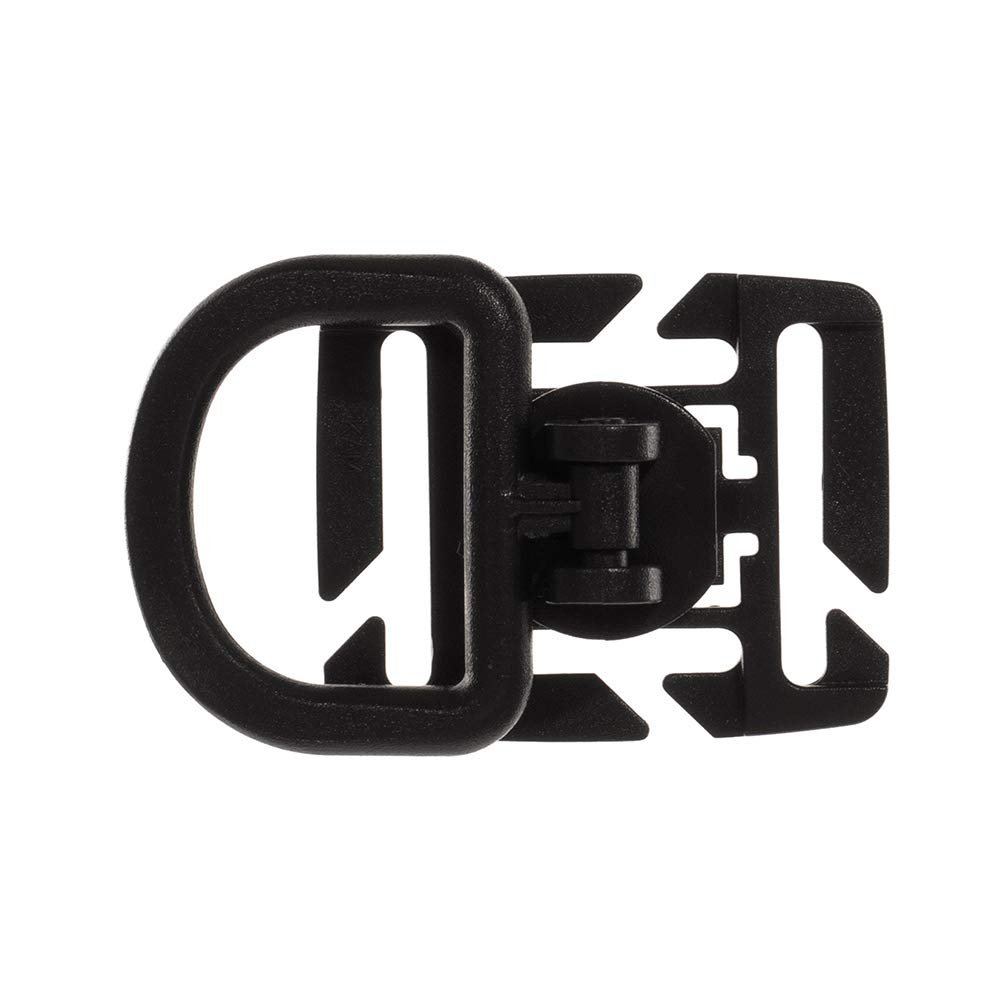 Tactical Rotating Clip 3/4 X 1 Inch Black Hardened Plastic Clips for Adding Attachments to Outdoor Gear (100 Pack)