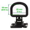Tactical Rotating Clip  3/4 X 1 Inch Black Hardened Plastic Clips  for Adding Attachments to Outdoor Gear (100 Pack) view 3