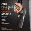 Compatible Replacement for 1911 Colt Full Size Double Diamond Checkered Rosewood Premium Grips w/Gold Tone US Medallions view 4