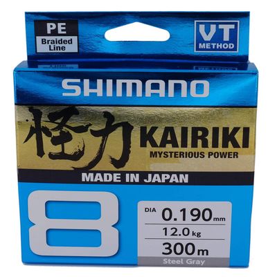 Line Kairiki 8 300m 0.05mm 5.3kg Steel Gray