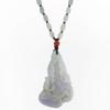 2.4" China Certified Grade A Nature Hisui Jadeite Jade Fortune Chinese Cabbage Double Carved Necklace Pendants view 1