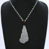 2.4" China Certified Grade A Nature Hisui Jadeite Jade Fortune Chinese Cabbage Double Carved Necklace Pendants view 3