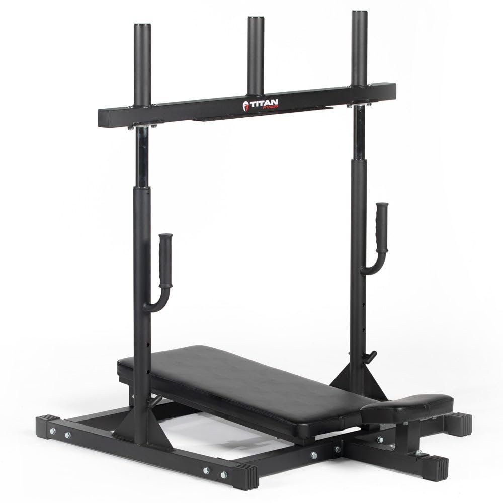 Titan Fitness Vertical Leg Press Machine, Leg Strengthening Workout for Home Gym, High Intensity Presses, Adjustable Starting Height, 400 LB Capacity
