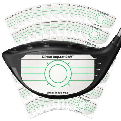 Direct Impact Golf Ultra-Thin Golf Impact Tape 200 Driver Impact Labels: Instant Feedback for Distance, Accuracy, Consistency