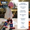 NORTY Rubber Rain Boots for Kids - Waterproof Rubber Boots Boys and Girls Solid & Printed Rainboots for Toddlers and Kids - Trains view 2