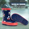 NORTY Rubber Rain Boots for Kids - Waterproof Rubber Boots Boys and Girls Solid & Printed Rainboots for Toddlers and Kids - Trains view 4