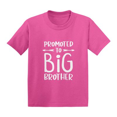 Promoted to Big Brother - New Bro Infant/Toddler Cotton Jersey T-Shirt (Pink, 2T)