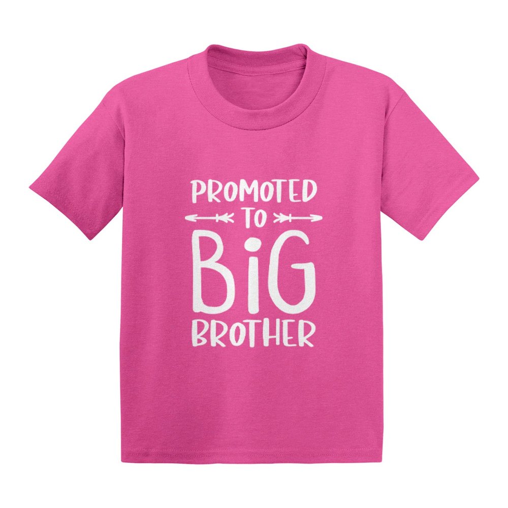 Promoted to Big Brother - New Bro Infant/Toddler Cotton Jersey T-Shirt (Pink, 2T)
