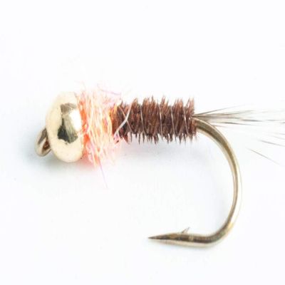 Blue Wing Olive Tungsten BH Frenchie Nymph Fly, 6-Pack (#18)