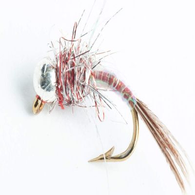 Blue Wing Olive Tungsten BH Rainbow Warrior Nymph Fly, 6-Pack (#18)