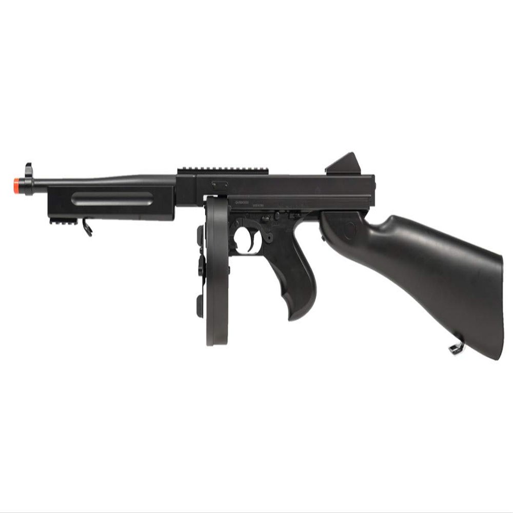 Double Eagle M1A1 Airsoft AEG Tommy Submachine Gun - Black