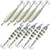 10pcs Glow Silver Fish WOW! 6.5oz Fishing Mega Metal Baits Jig Live Luna Bait Jigging Vertical Fast jig with a Sharp 3X Treble Hook Glow in The Dark view 1