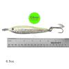 10pcs Glow Silver Fish WOW! 6.5oz Fishing Mega Metal Baits Jig Live Luna Bait Jigging Vertical Fast jig with a Sharp 3X Treble Hook Glow in The Dark view 2