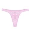 iiniim Mens Sissy Ruffled Sexy T-Back Thongs Ice Silk Low Rise Bikini Briefs Comfort Underwear for Men Pink X-Large (waist 31.5-46.0") view 3