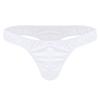 iiniim Mens Sissy Ruffled Sexy T-Back Thongs Ice Silk Low Rise Bikini Briefs Comfort Underwear for Men White X-Large (waist 31.5-46.0") view 1