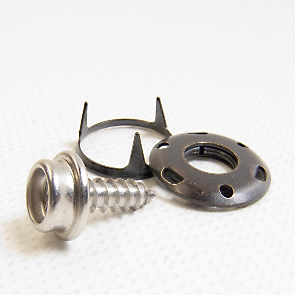 Carpet Fastener, 3 Prong, Veltex w/ 5/8" Stainless Steel Screw Stud, 10 Pc. Set