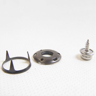 Carpet Fastener, Veltex 3 Prong, Black Finish w/Stainless Steel 3/8" Screw Stud