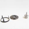 Carpet Fastener, Veltex 3 Prong, Black Finish w/Stainless Steel 3/8" Screw Stud view 1