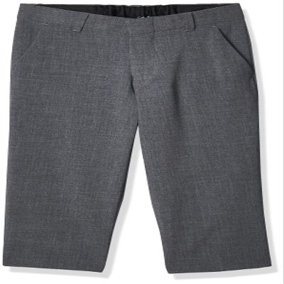 Calvin Klein Boys Flat-Front Bi-Stretch Dress Pant, Straight Leg Fit & Hemmed Bottom, Belt Loops & Functional Front Pockets, Grey Heather, 14
