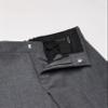 Calvin Klein Boys Flat-Front Bi-Stretch Dress Pant, Straight Leg Fit & Hemmed Bottom, Belt Loops & Functional Front Pockets, Grey Heather, 12 Husky view 3