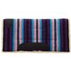 Pony Acrylic Saddle Pad, Straight, 22" L x 22" W, Pink/Purple Stripe view 1