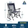 GCI OUTDOOR RoadTrip Rocker Camping Chair | Portable, Folding Rocking Chair with Solid, Durable Armrests, Drink Holder & Comfortable Extended Backrest  Indigo Blue view 2
