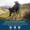 GCI OUTDOOR RoadTrip Rocker Camping Chair | Portable, Folding Rocking Chair with Solid, Durable Armrests, Drink Holder & Comfortable Extended Backrest  Indigo Blue view 3