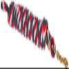 Poly Lead Rope with a Solid Brass 225 Snap, Graphite/Red/White view 1
