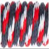 Poly Lead Rope with a Solid Brass 225 Snap, Graphite/Red/White view 4