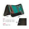 Weaver Equine 23" x 24" Contoured Single Weave Wool Blend Felt Pony Size Saddle Pad, Shock Absorbing Western Saddle Pad for Protection, Black/Blue view 2