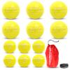 PowerNet Weighted Baseballs for Hitting Training, Baseball Training Equipment for Throwing & Batting, Build Muscle & Strength, 6 PK 2.8" and 6 PK 2" Micro Ball Combo (Yellow | 12 oz + 3.5 oz) view 1
