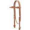 Weaver Leather Texas Star Browband Headstall, Hermann Oak Harness Leather, Russet, Average Horse view 1