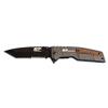 Smith & Wesson M&P Bodyguard 8.07in S.S Folding Knife with 3.5in Serrated Tanto Point Blade and Aluminum Handle for Outdoor, Tactical, Survival and EDC, Black/Wood view 1