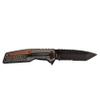 Smith & Wesson M&P Bodyguard 8.07in S.S Folding Knife with 3.5in Serrated Tanto Point Blade and Aluminum Handle for Outdoor, Tactical, Survival and EDC, Black/Wood view 2