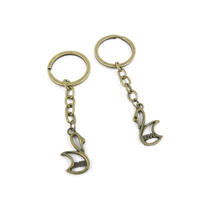 1 Items Keychain Keyring Key Tags Chains Rings Jewelry Bag Charms R8GX8 Swan Goose