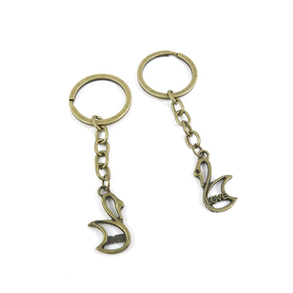 1 Items Keychain Keyring Key Tags Chains Rings Jewelry Bag Charms R8GX8 Swan Goose