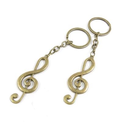 1 Items Keychain Keyring Key Tags Chains Rings Jewelry Bag Charms N6TE1 Music Musical Note
