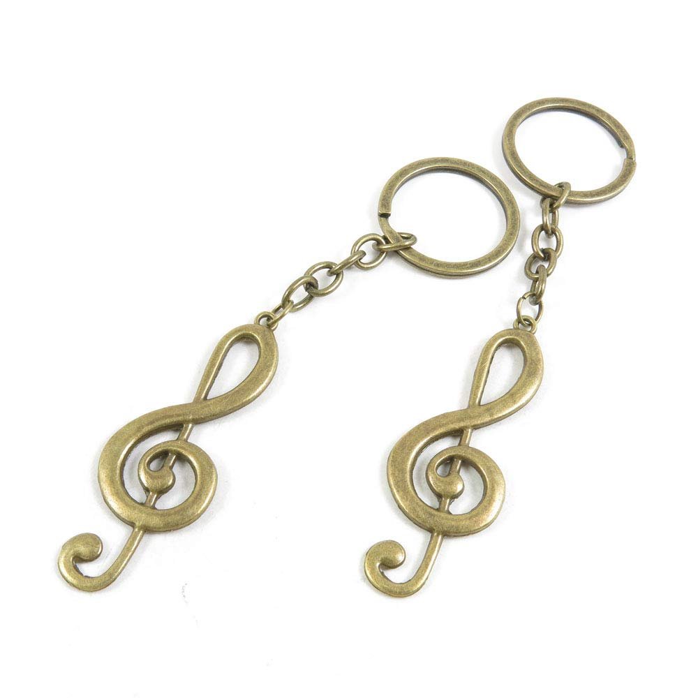 1 Items Keychain Keyring Key Tags Chains Rings Jewelry Bag Charms N6TE1 Music Musical Note