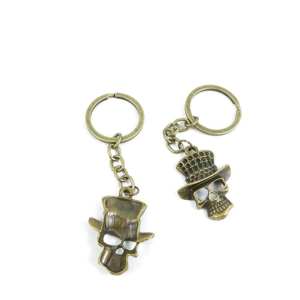 1 Items Keychain Keyring Key Tags Chains Rings Jewelry Bag Charms L2CJ6 Halloween Skull